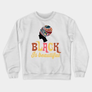 Black is Beautiful, Afro African Woman Crewneck Sweatshirt